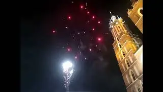 2024-2025 Krakow Poland New Years FIREWORKS!