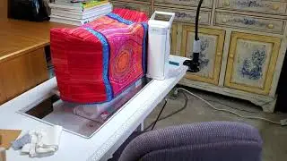 Sewing in Garage part 2.  My Sewing studio, sewing room, sewing space in the garage of my house.