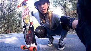 Susan Heine skating down the Tuna Canyon