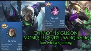 🔴GUSION x DYRROTH MATCHES PUSH LIVE NOW‼️🤓|| MOBILE LEGENDS : BANG BANG