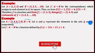 Mathematics freshman final exam - codomain