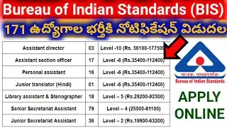 Bureau of indian standards recruitment for 171 vacancies 2020 || BIS recruitment 2020 || BIS jobs