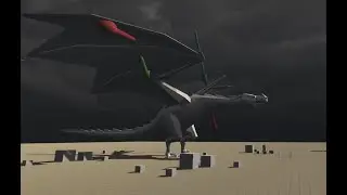 Dragon Unity Character Rig with Aerodynamic Objects and Wake Model
