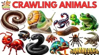 Crawling Animals | English Vocabulary Learning Video for Toddlers and Preschoolers