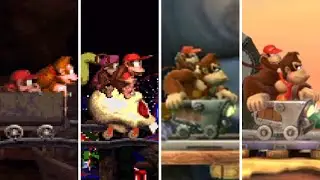 Evolution of Mine Cart Levels in Donkey Kong Country Games (1994-2021)