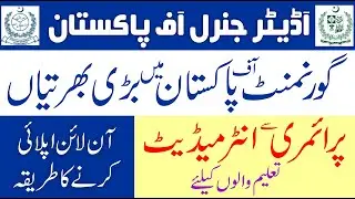 Auditor General of Pakistan Jobs 2023: Online Apply Guide and Latest Updates