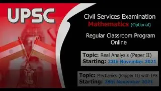 Regular Classroom Program for UPSC/CSE Maths (Optional) Online | Dips Academy