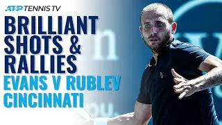 Great Shots & Brilliant Rallies Between Dan Evans and Andrey Rublev | Cincinnati Day 2 2020