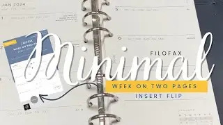 Filofax Minimal Week on Two Pages Personal Inserts: Silent Flip