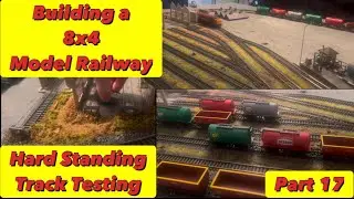 Building a 8x4 Model Railway - Hard Standing ,Track Testing (Part 17)