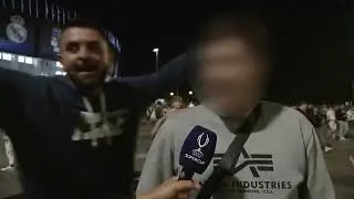 Hyppypotku kesken haastattelun-Flying kick at interviewee(Real Madrid- Frankfurt, Uefa Super cup)