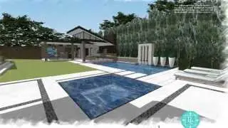Midway Modern Pool Renovation + Cabana Design by Randy Angell Designs