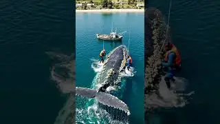 Satisfying-Moment-Men-Clean-a-Giant-Whale #whale #cleaning #short