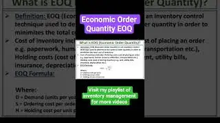 What is Economic Order Quantity(EOQ)?