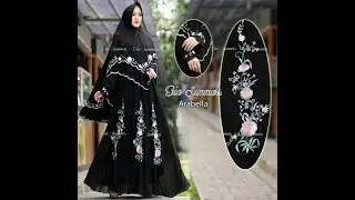 2 Model Gamis Syari Modern Motif Terbaru Untuk Koleksi Tahun 2018