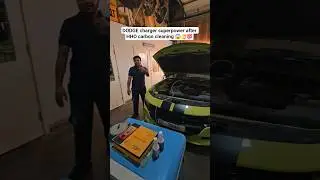 DODGE charger carbon cleaning machine HHO 👌 #dodgecharger #sportcar #dubai #uaelife