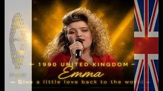 eurovision 1990 United Kingdom 🇬🇧 Emma - Give a little love back to the world ᴴᴰ