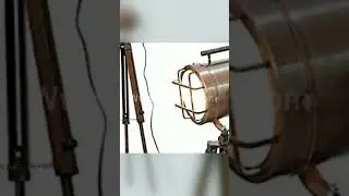 Spotlight floor lamp with wood metal tripod manufacturer US UK supplier