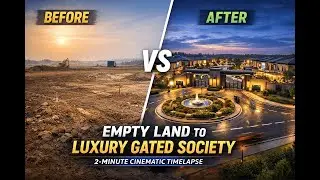 Empty Land to Luxury Gated Society | 2-Minute Cinematic Timelapse