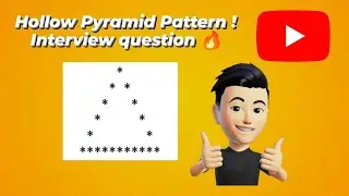 Java Pattern Programs | Hollow Pyramid Pattern | Important Interview Question