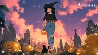 Halloween Sunset Vibes 🎃 Chill Lofi Music for a Peaceful Halloween ~ Spooky lo-fi hip hop beats