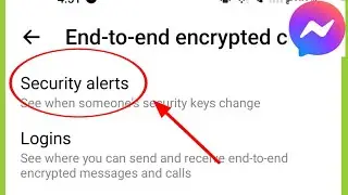 What is Security alert in Facebook Messenger