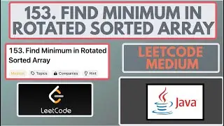 Leetcode | 153. Find Minimum in Rotated Sorted Array | Medium | Java Solution