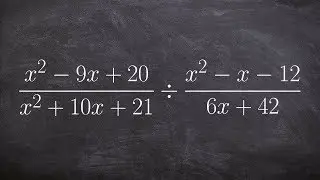 Dividing two rational expression by factoring to simplify