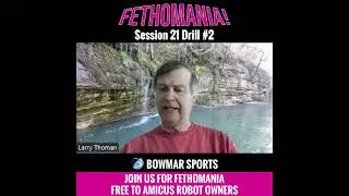 FETHOMANIA 21: Drill 2 - Robot plays topspin ball to long Backhand, Logan Backhand chop block...