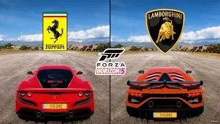 Forza Horizon 5 | Ferrari F8 Tributo 2019 vs. Lamborghini Aventador SVJ 2018 Performance Comparison