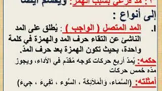 أشهر المدود برواية حفص عن عاصم باختصار(1)