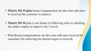 Matrix MLM Plan , Matrix MLM Compensation Plan , Matrix MLM 2