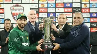 Pakistan Captain Salman Ali Agha Receives Trophy After Defeating Australia 3-0