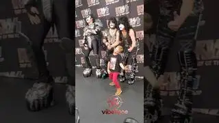 KISS backstage with cool boy fans #genesimmons #kiss #paulstanley #kissband