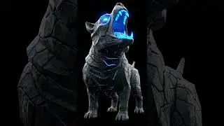 Dark Dog Monster With Glowing Howl