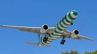 (Slow Motion) Condor (Green Island Livery) Airbus A330-900 Frankfurt (FRA) To Las Vegas (LAS) D-ANRE