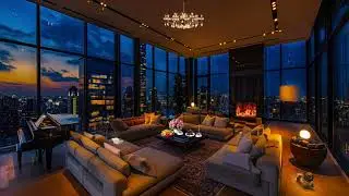 Cozy City Penthouse Jazz Ambience | Relax, Sleep, Study
