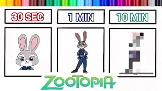 Drawing Judy Hopps in 30 sec. 1 min.  10 min.