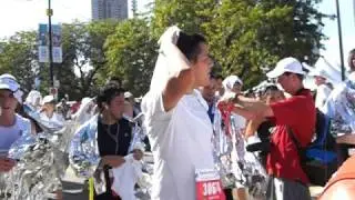 Karl Present Brother Jordan with Chicago Marathon Medal