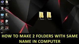 How to make 2 folders with same name | how to create same name folders in pc  #purangondaliya