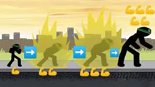 Hulk in Anger of Stick 5 - Fighting Zombies at level 9💪