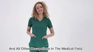 Women Medical Nurse Scrub Uniform Sets Multi pocket