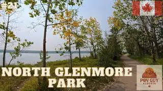 🌳🚶 North Glenmore Park 4K Walking Tour | Calgary&rsquo;s Hidden Lakeside Gem 🇨🇦🌅