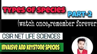 Type of species part-2 Invasive and keystone species #csirnet #lifesciences #gate