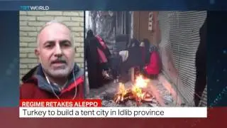 Interview with the Head of Turkish Red Crescent about a new camp in Idlib, Syria