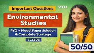 EVS Most Important Question VTU | 5th Sem BCS508 | Exam Strategy| Model Paper Solution 