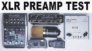 Budget XLR Microphone Phantom Power Preamp Test - Behringer UMC202HD - MIC100 - Q502USB - PRELIM
