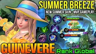 15 Kills Guinevere Summer Breeze New Skin MVP Gameplay! - Top Global Guinevere by Guin :) - MLBB