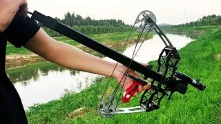 Fun ! Full Metal SK7 Spring Steel Repeating Compound Bow 2024 Version