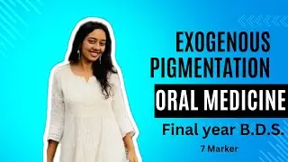 Classify pigmented lesions of oral mucosa. Write in detail about exogenous pigmentation.